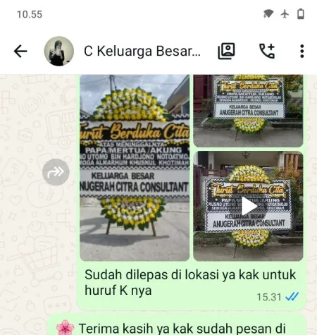 Pengiriman Papan Bunga Duka Dupak Krembangan
